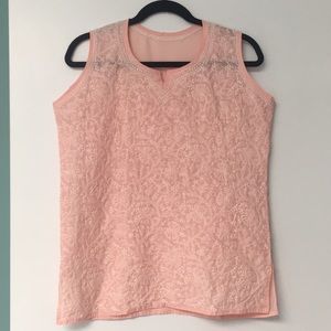 Sleeveless Top -( Lucknow Chikan-work) - NWOT